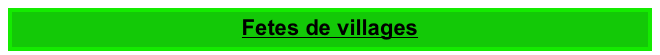 Fetes de villages